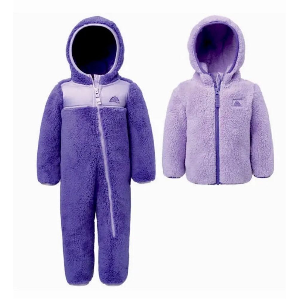Snozu Girls' Fleece Jacket & Snowsuit 2 Piece, 18M